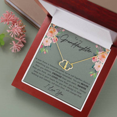 Granddaughter Solid Gold Necklace - Love You This Much